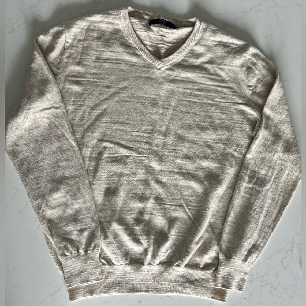 J. Crew Factory | V-Neck Sweater | Light Beige | Size M